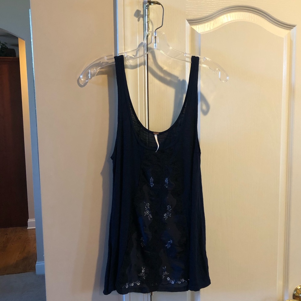 Free People Navy Swing Tank Top Size M/M